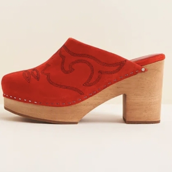 Charlotte Stone Shoes - Charlotte Stone Ramos Clog - Pimento (Red)